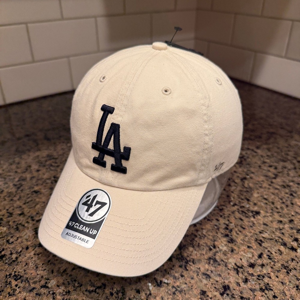 Los Angeles Dodgers '47 Clean Up Baseball Cap Beige MLB New